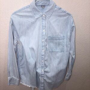 Aerie Light Blue Casual Button Down Shirt